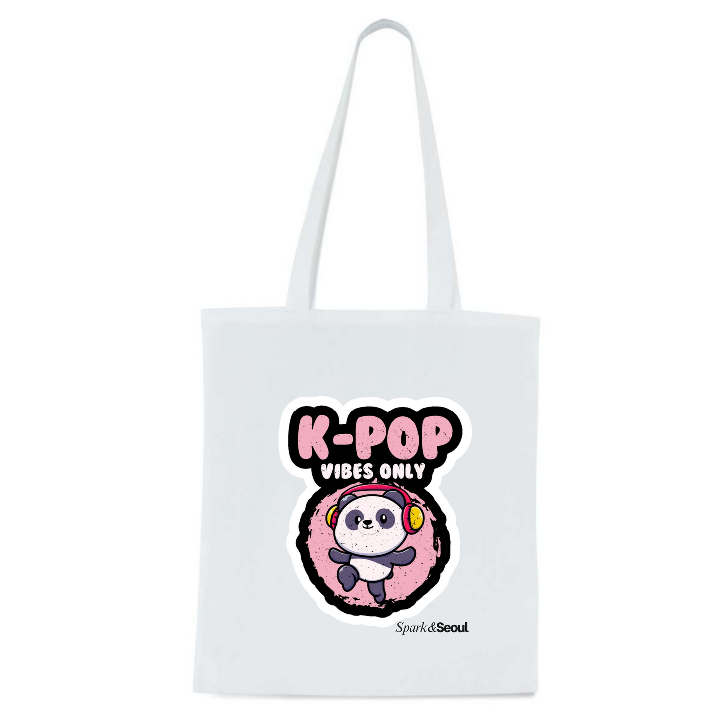 K-POP Vibe Tote Bag (White)