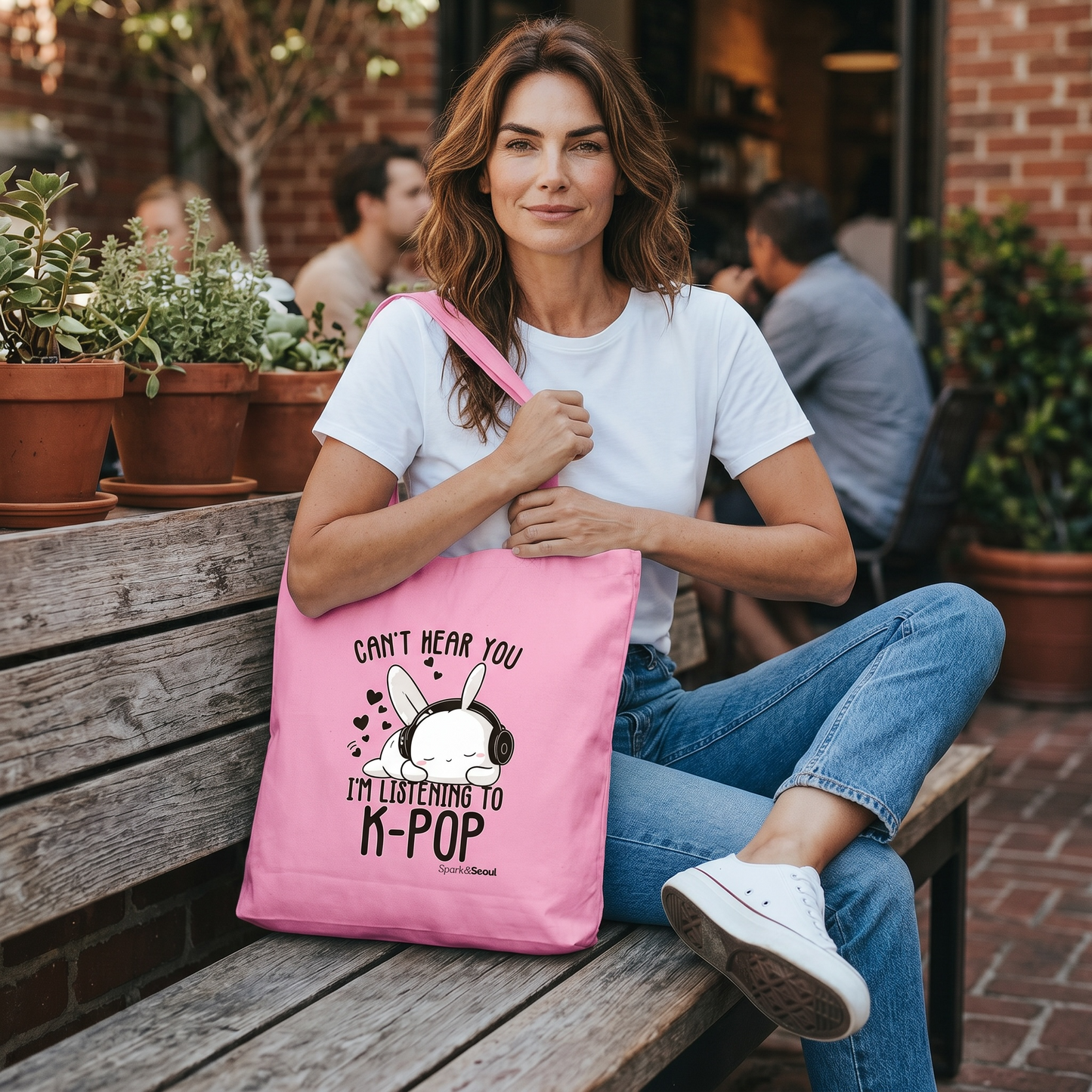 K-POP Vibe Tote Bag (Pink)