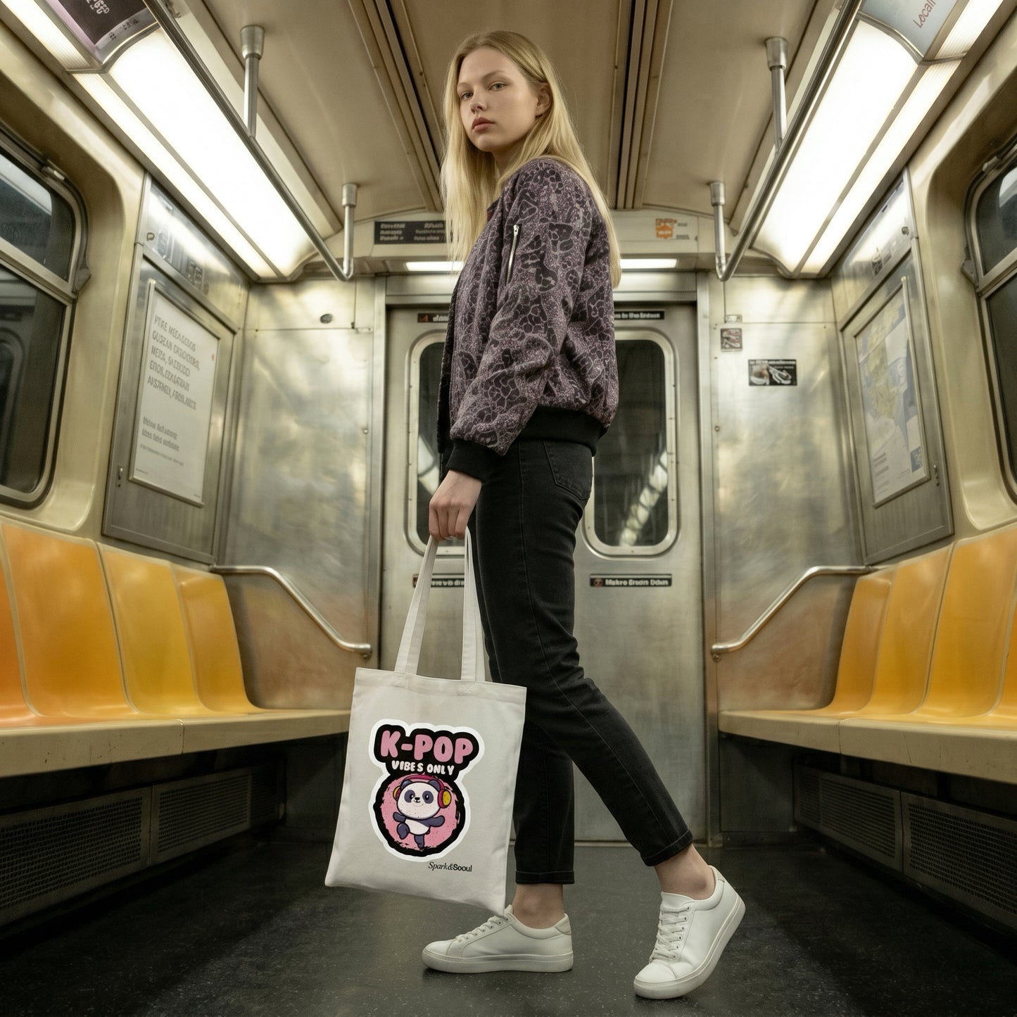 K-POP Vibe Tote Bag (White)