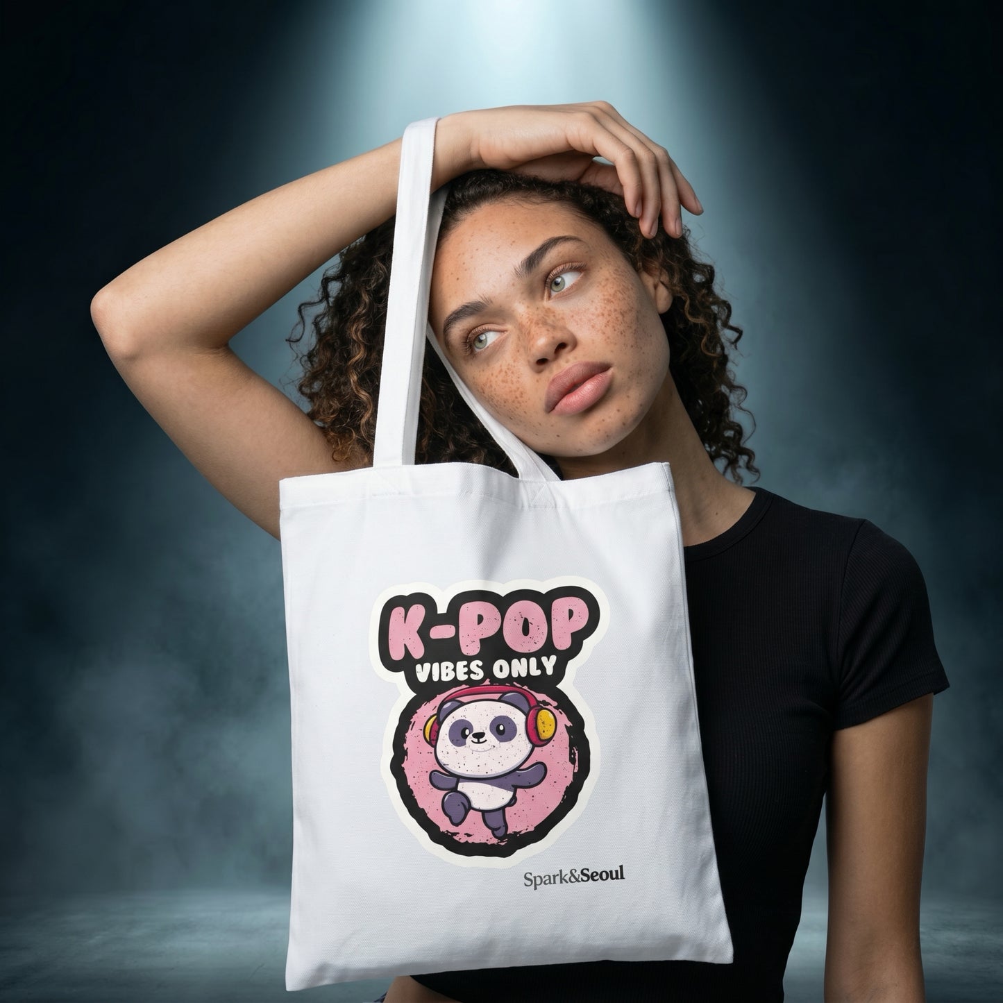 K-POP Vibe Tote Bag (White)