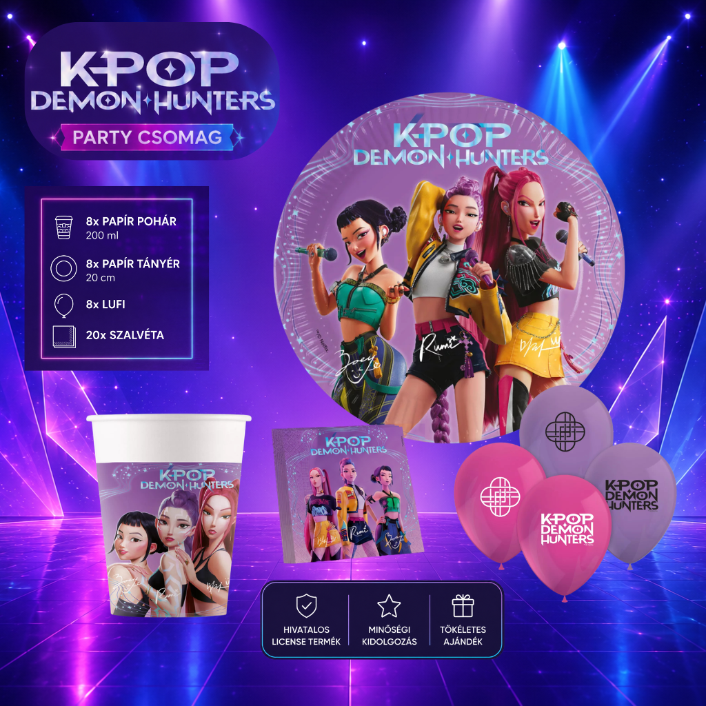 K-pop Démonvadászok Party Csomag (1)